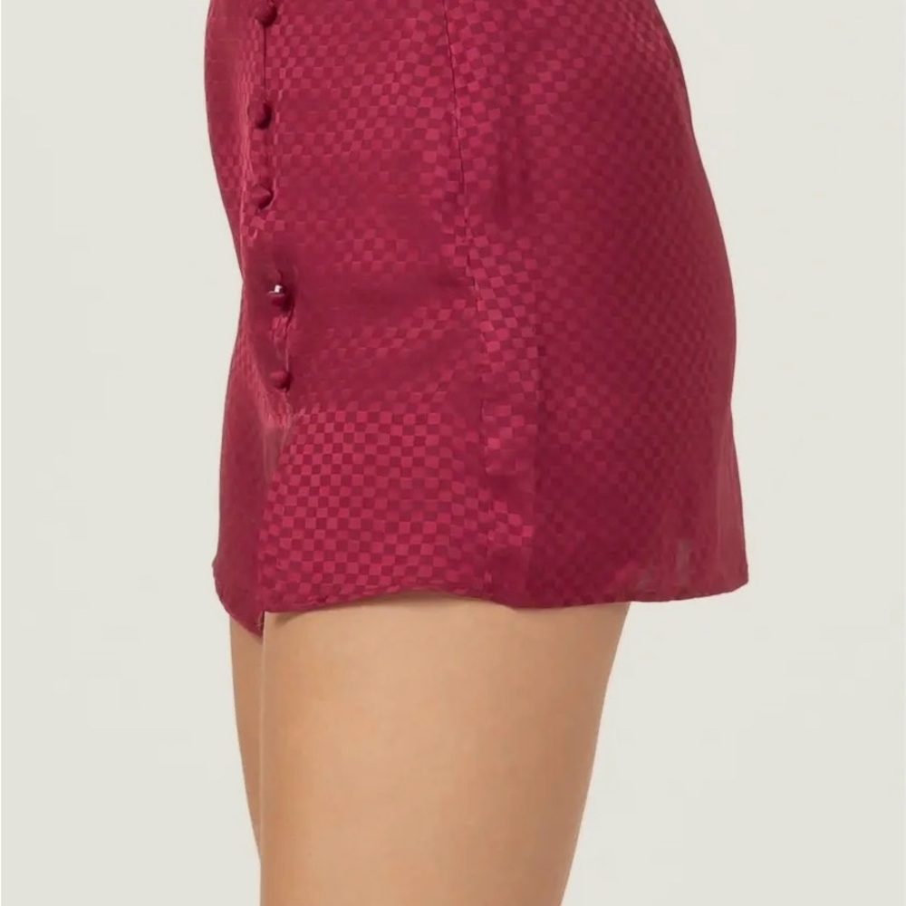 Satin Raspberry Mini Skorts NWT - Picture 5 of 7